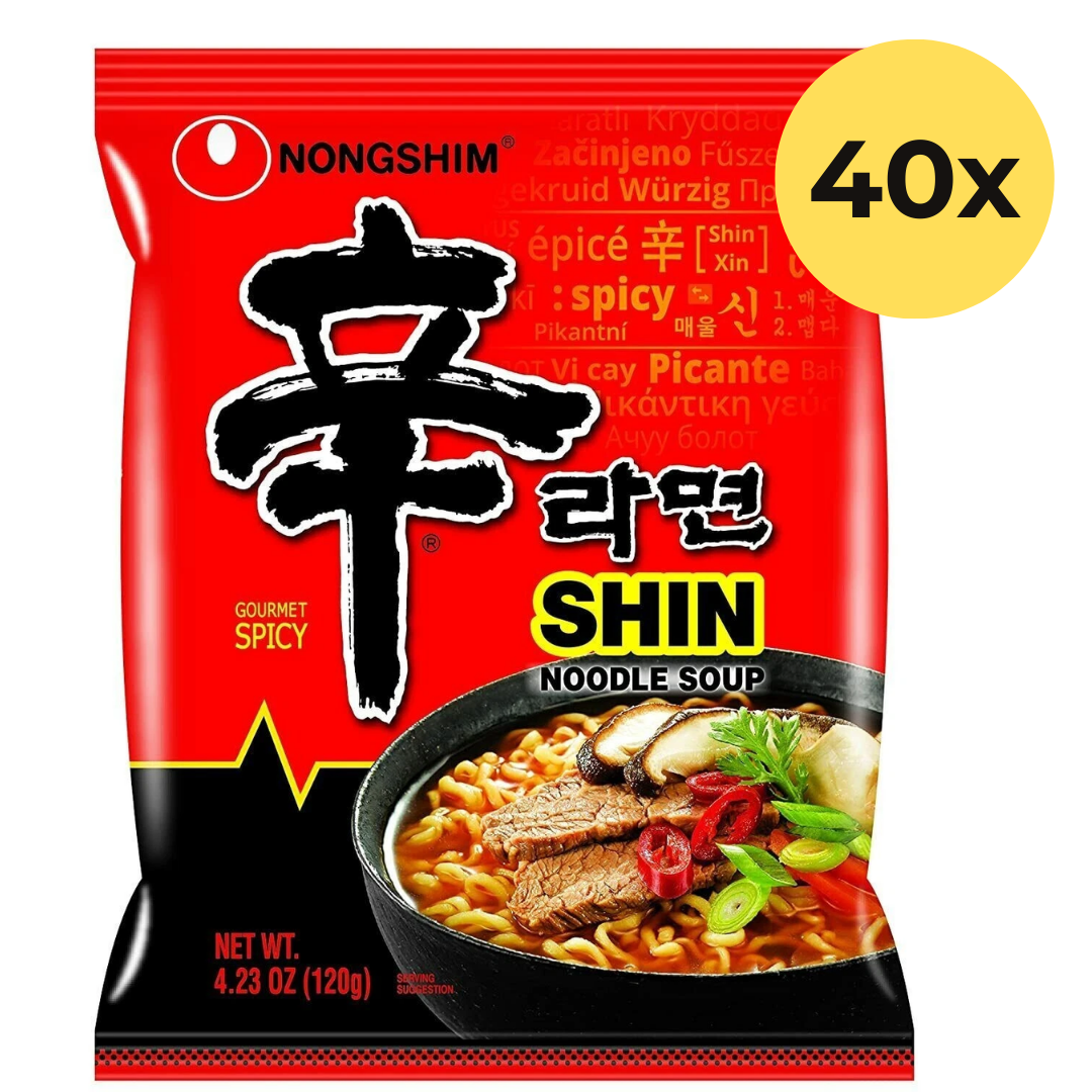 Nongshim Ramyun Spicy Noodles Soup Instant Nong Shim 40 Packs X 120g Bulk Buy