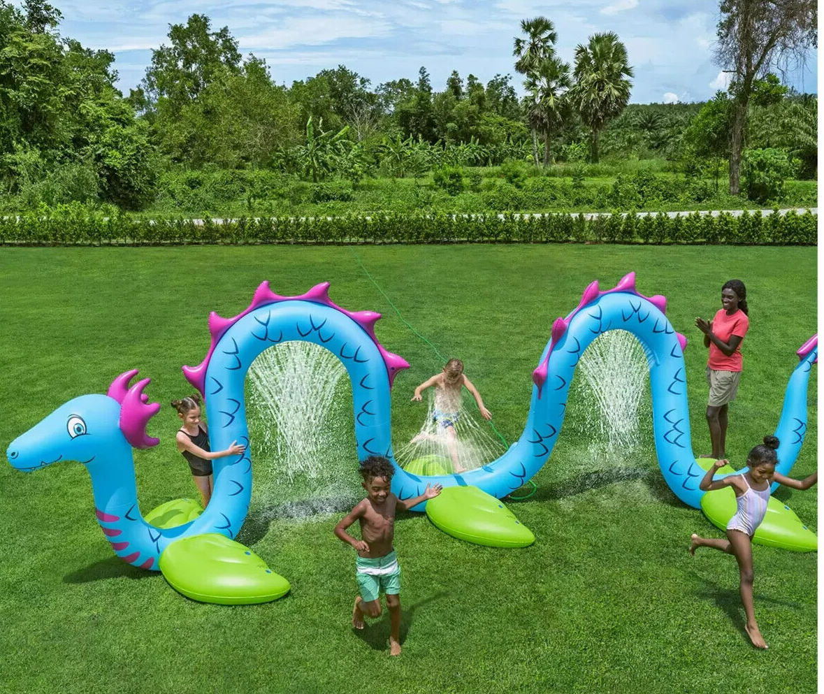 H2OGO Giant Sea Serpent Sprinkler Outdoor Yard Kids Inflatable Water Play