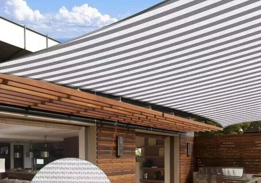 Marquee 3x3m Sun Shade Sail Square Heavy Duty Rain UV Block Canopy Stripe Cloth