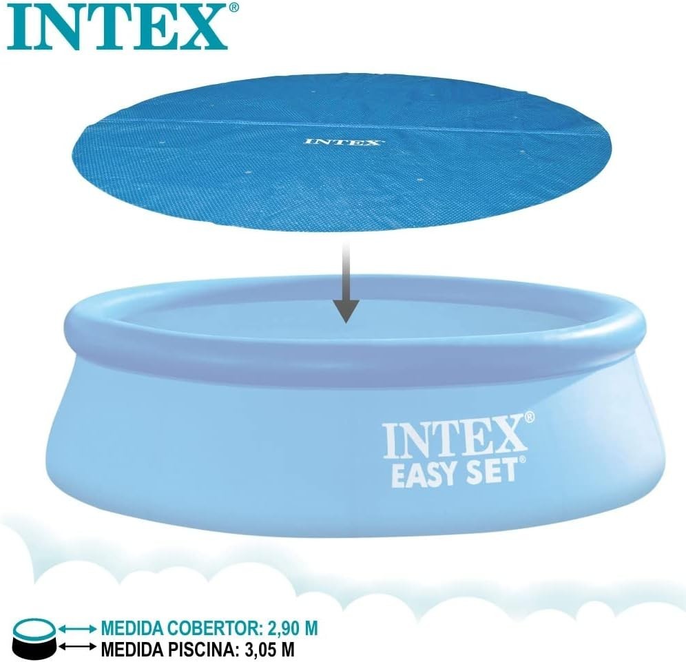 Intex  Above Ground  Pool Solar Round Cover Heating Protective Set for 10' Pools