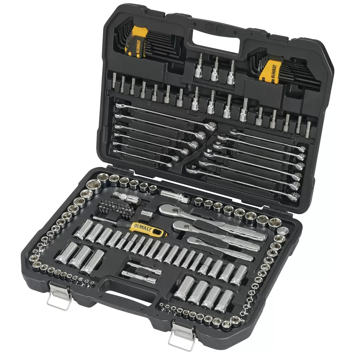 Dewalt 173 Piece Socket Set Polished Crome Tool Set Socket Set Spanner Set