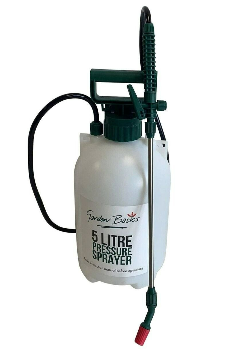 Garden Basics 5L Garden Pressure Sprayer Kit Chemical Pump High Pressure Spray