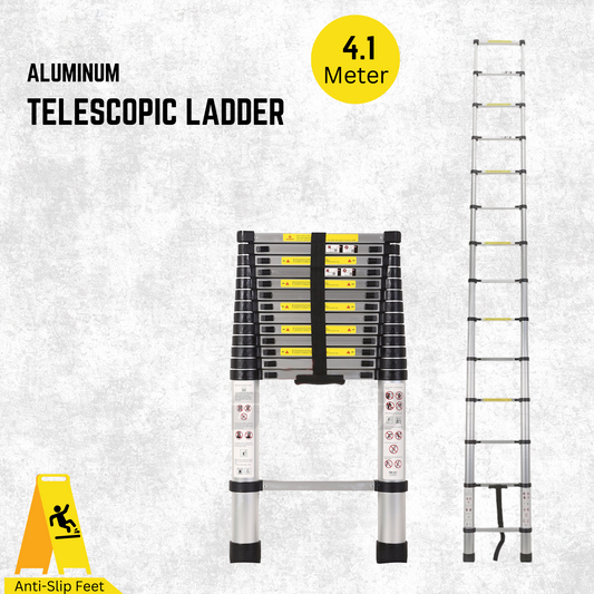 Katashi Telescopic Ladder 4.1m Step Aluminium Extension Portable
