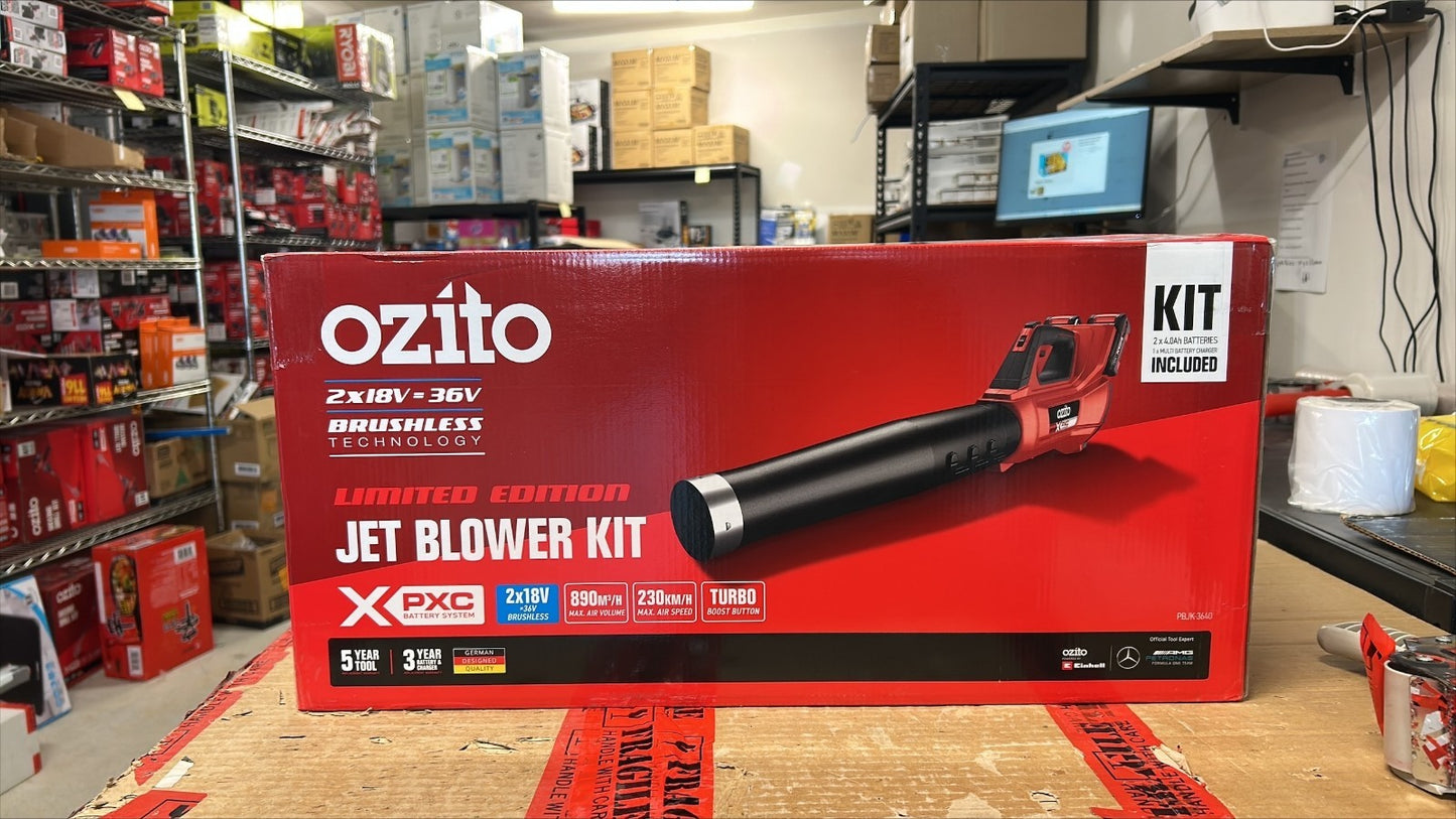 Ozito PXC 36V Brushless Jet Blower Kit 2x4.0Ah Skin only 18V Power Tool
