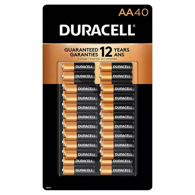 Duracell Coppertop AA Battery Alkaline Batteries Long Lasting Geniune 40 Pack