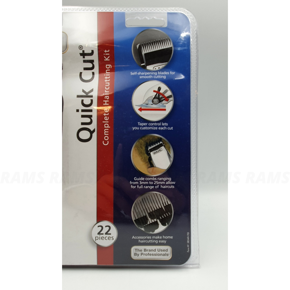 Wahl Quick Cut Complete Haircutting Kit Hair Clipper Mens Cutting Grooming 22pc
