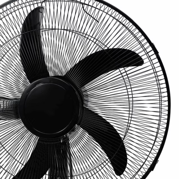 50cm Black Pedestal Fan with Remote Control Tilt Adjustable Oscillating 5 Blades