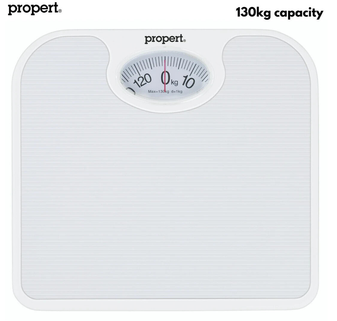 Propert Weighing Machine Mechanical Bathroom Body Weight Scale White 130kg