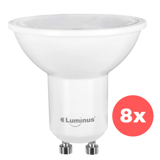 8x Luminus LED Downlight Bulb GU10 6W Recessed Daylight  Dimmable 500LM 5000K