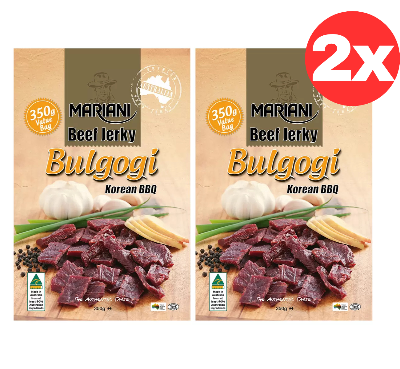 2x Mariani Bulgogi Beef Jerky Korean Bbq Authentic Taste 350g Snack Treat