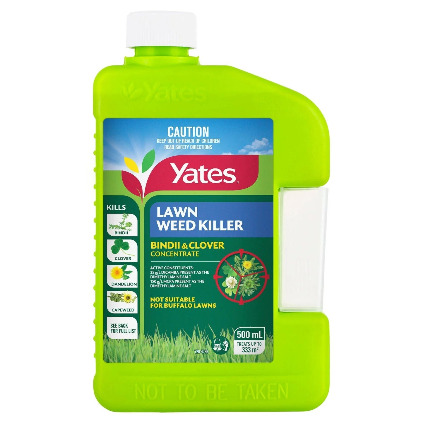 Yates Bindii And Clover Lawn Weedkiller Concentrate 500ml Garden Weeds Grass