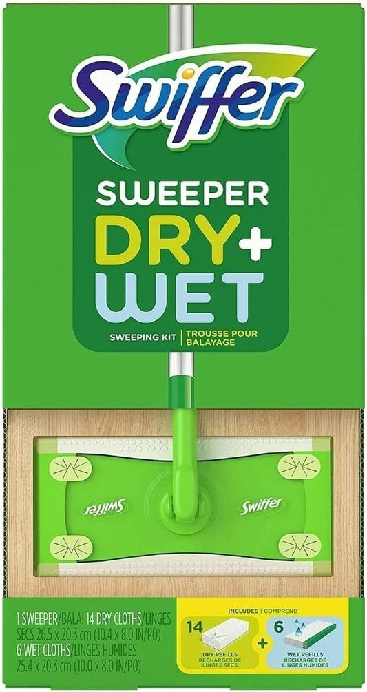 Swiffer Sweeper Mop Refill Dry + Wet Sweeping Cleaning Kit Cloth Floor Mopping
