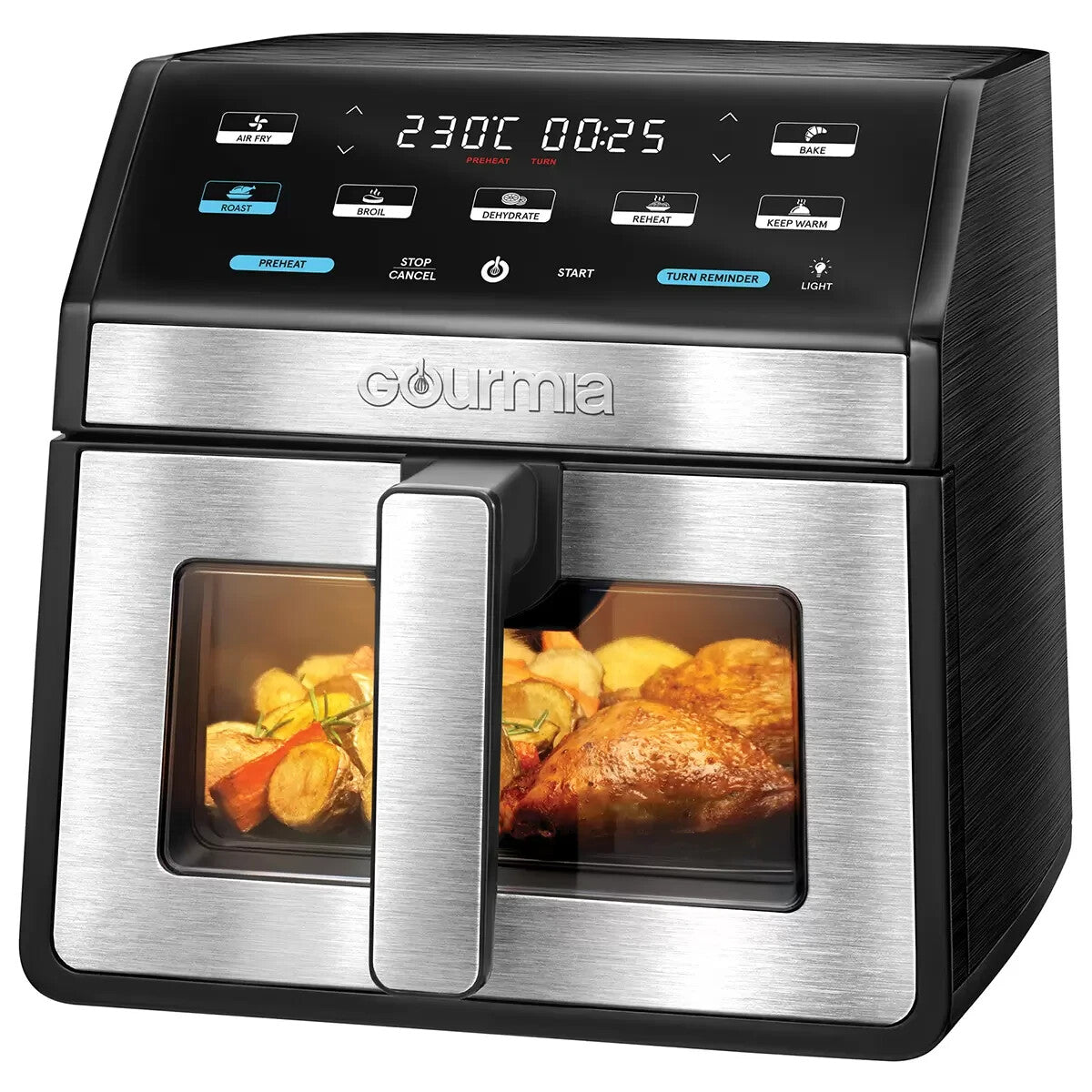 Gourmia 7.6L Multifunctional Air Fryer with FryForce 360° Non Stick Tray GAF858