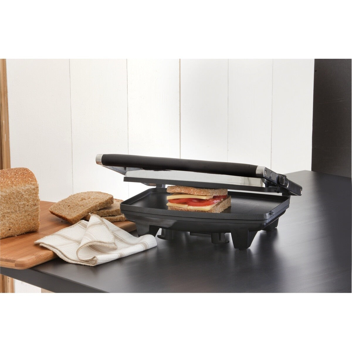 2 Slice Sandwich Maker Electric Press Grill Non Stick Flat Plate Toaster Toastie