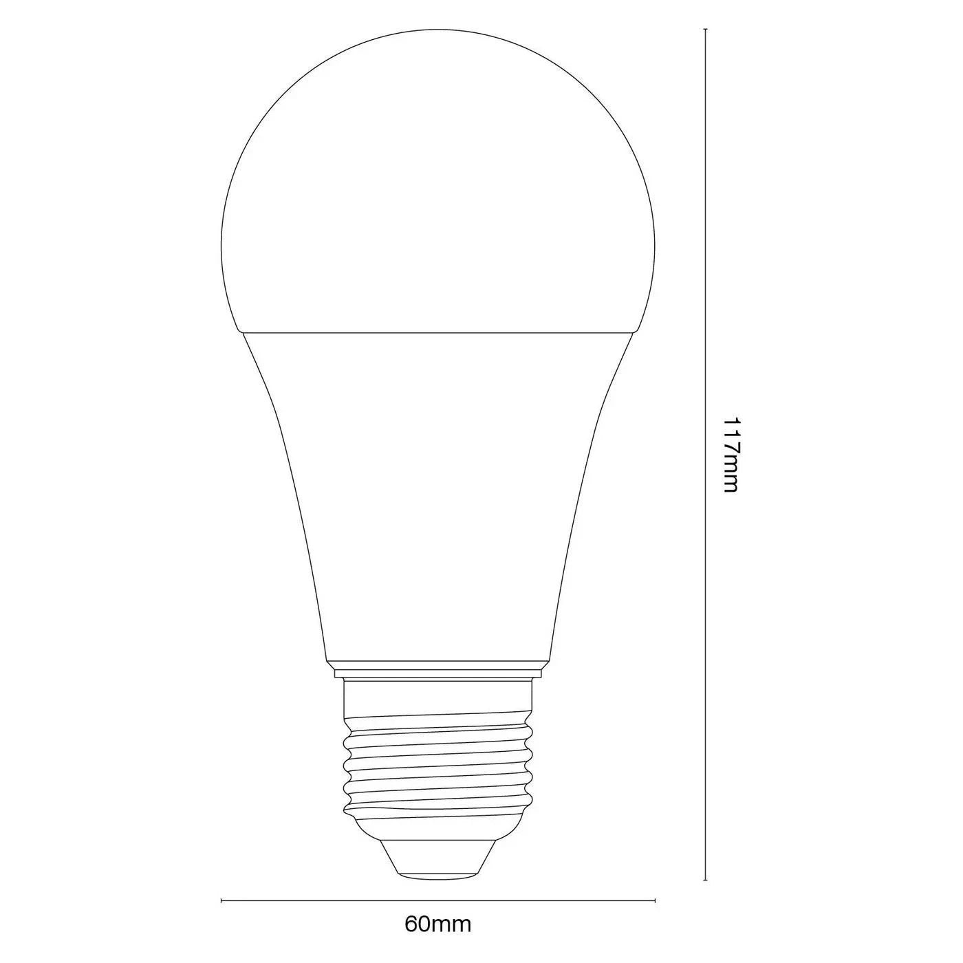 Brilliant E27 A60 1525lm LED Light Bulb Dimmable 15W Globe Warm White 6 Pack