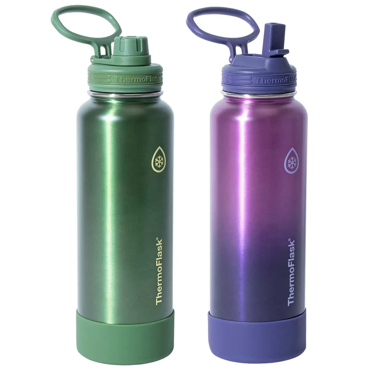2x ThermoFlask Insulated Water Bottle Stainless Steel Double Wall Vacuum 1.2L