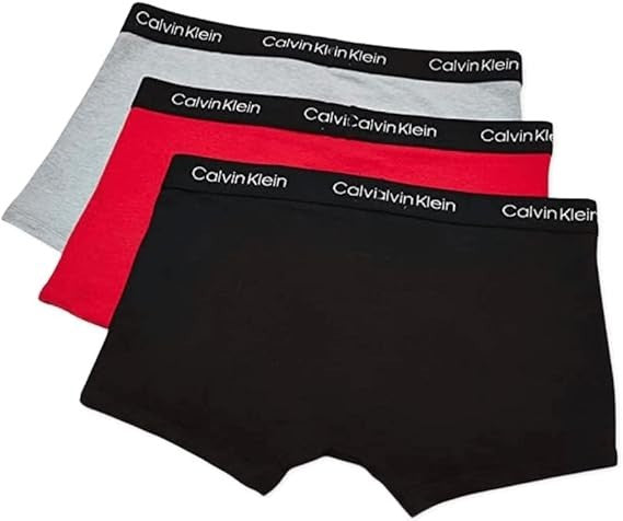 3x Calvin Klein Mens Trunks Underwear Cotton Stretch Fabric Boxer Brief LARGE