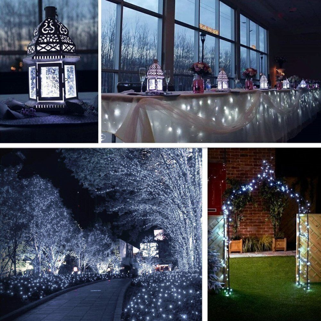 2x Lytworx 250 White LED Fairy Lights Christmas String Light Decoration 12.4m