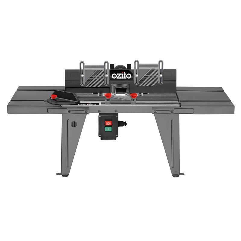 Ozito Router Table Cast Aluminium Sliding Mitre Extendable Extensions Dust Port
