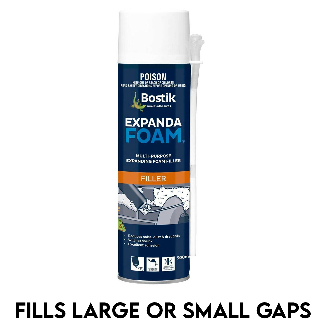 Bostik Expanda Foam 500ml Expanding Foam Multi Purpose Filler Adhesive Seals
