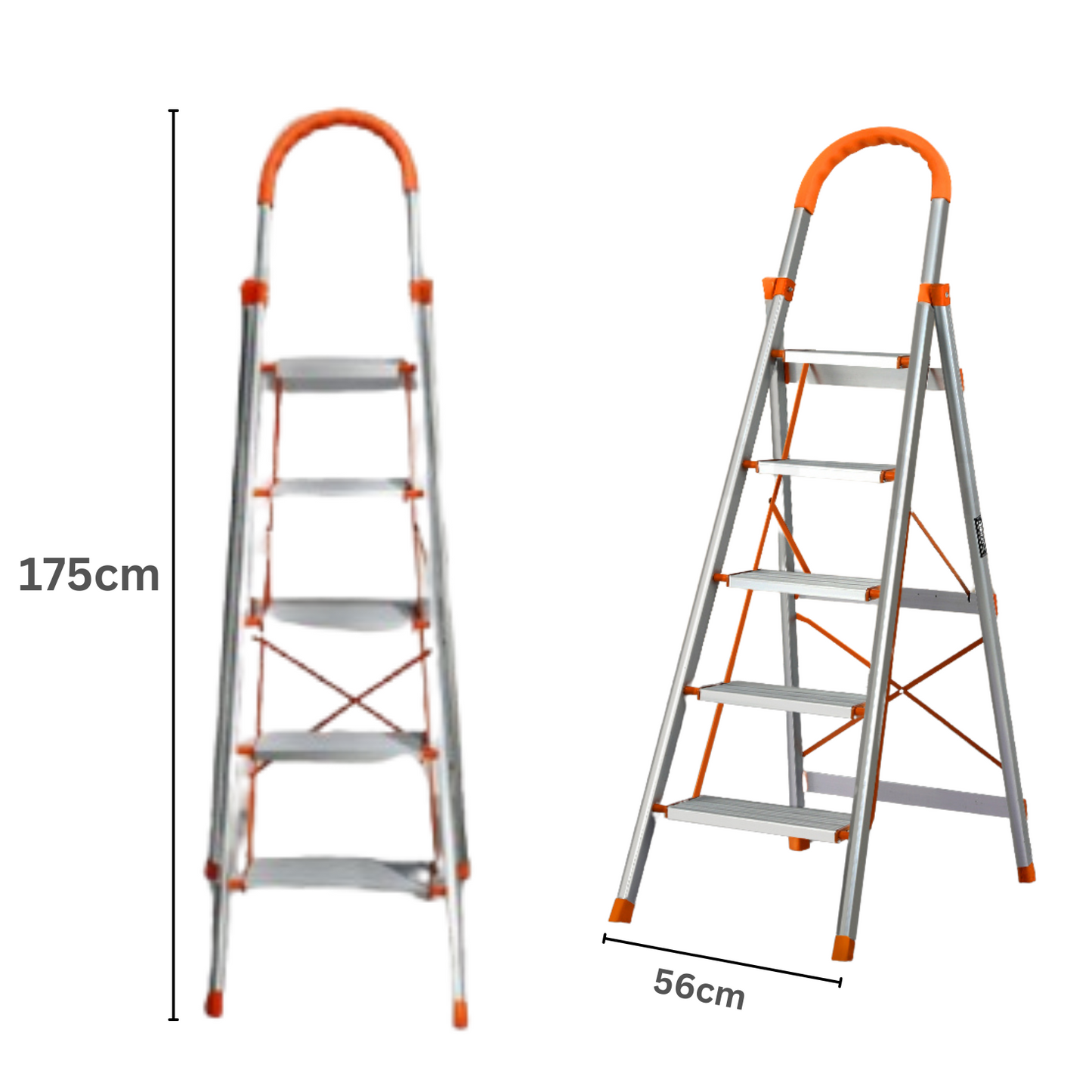 Katashi 5 Step Ladder Aluminium Multi Purpose Folding Light Weight Platform