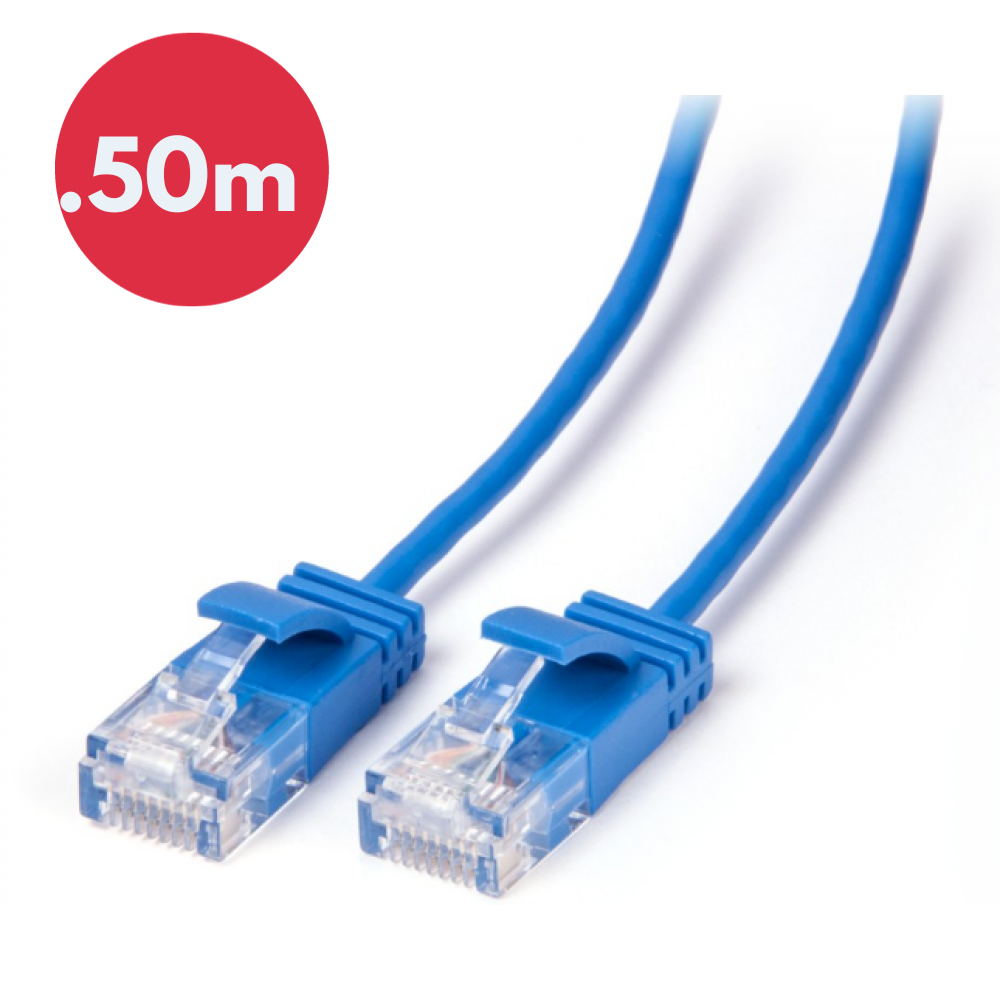 Laser Network LAN Cable Ultra Slim Cat6 Ethernet NBN Modem Router Connector .50M