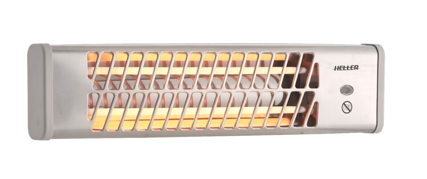 Heller Electric Strip Heater Pullcord 1200W 2 Bar Wall Mount 2 Heat Settings