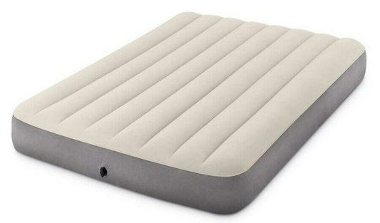 Intex Dura Beam Queen Inflatable Air Mattress Indoor Camping Airbed 25cm Thick