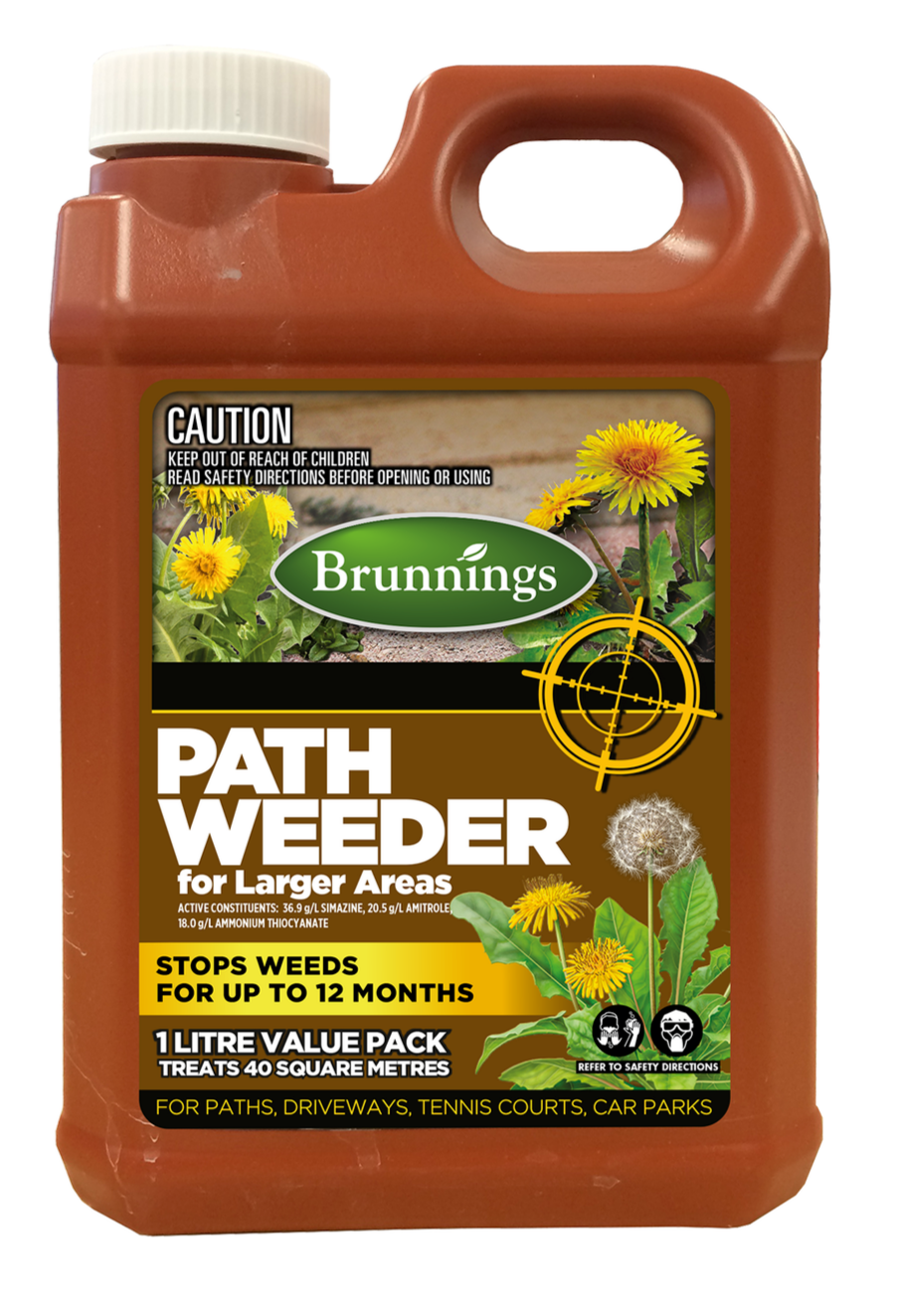 Brunnings 1L Path Weeder Path Driveway Liquid Concentrated Weed Control Killer