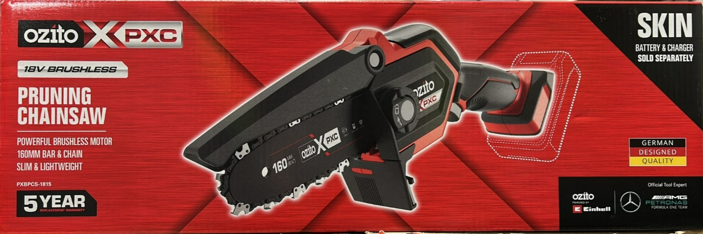 Ozito PXC Pruning Chainsaw Brushless  Electric Wood Trimmer Cutter - SKIN ONLY