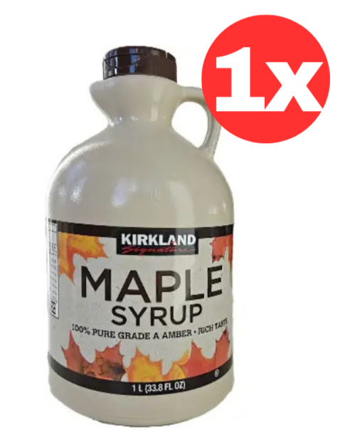 Kirkland Signature Maple Syrup 1L 100% Pure Grade A Amber Color Rich Taste