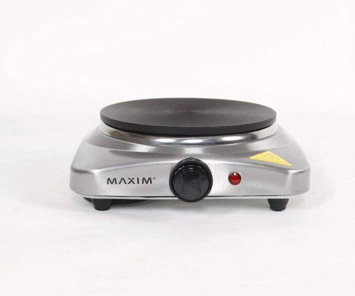 Maxim Kitchen Electric Cooktop Hotplate Pro Single Portable Stove 1500W