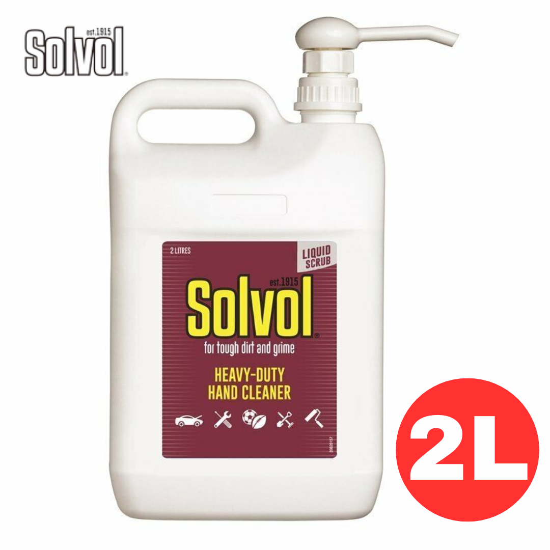 Solvol 2L Liquid Soap Hand Cleaner Heavy Duty Dirt Grease Oil Paint Remover