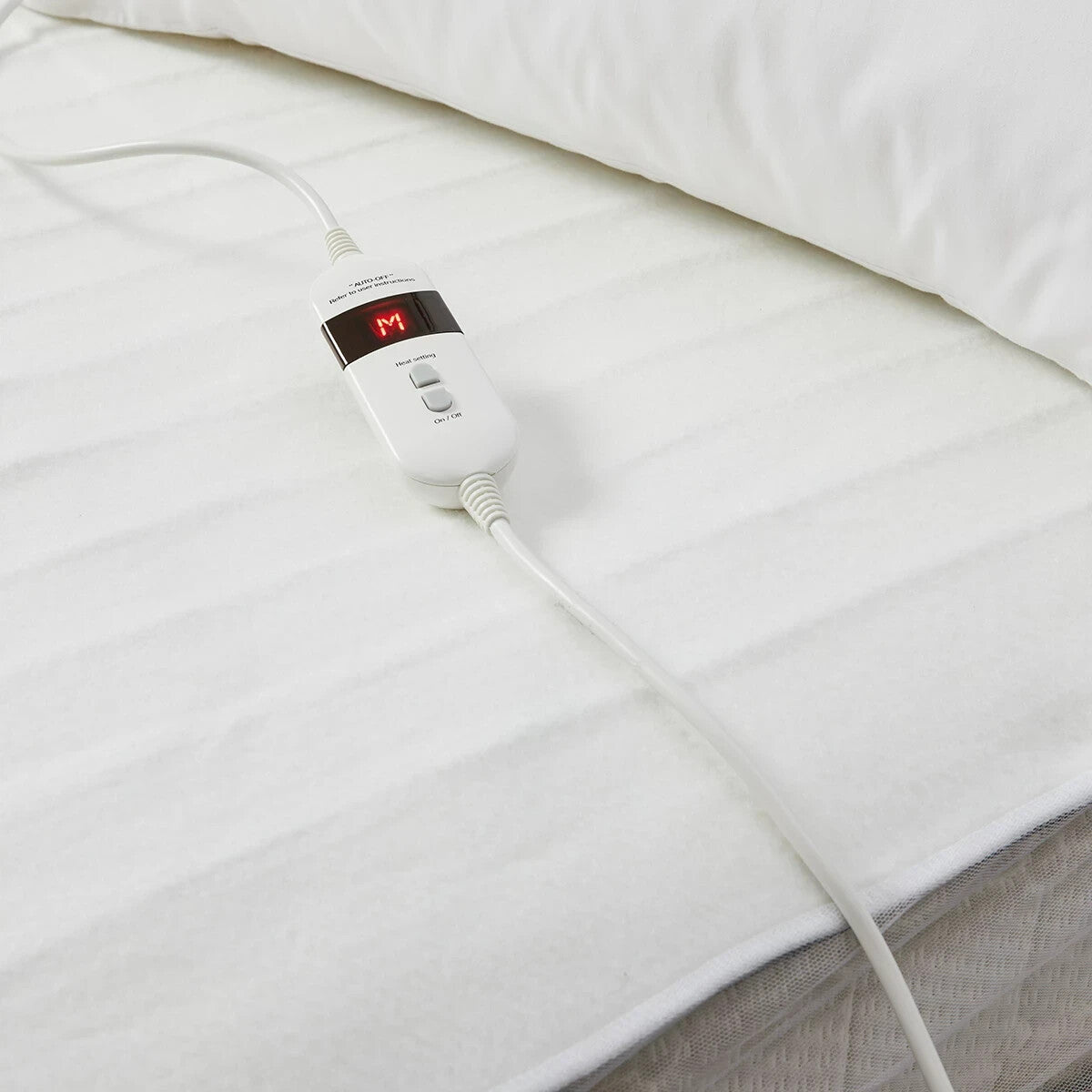 Electric Blanket Single Bed Fitted Heated Electric Polyester Under Throw Bedding