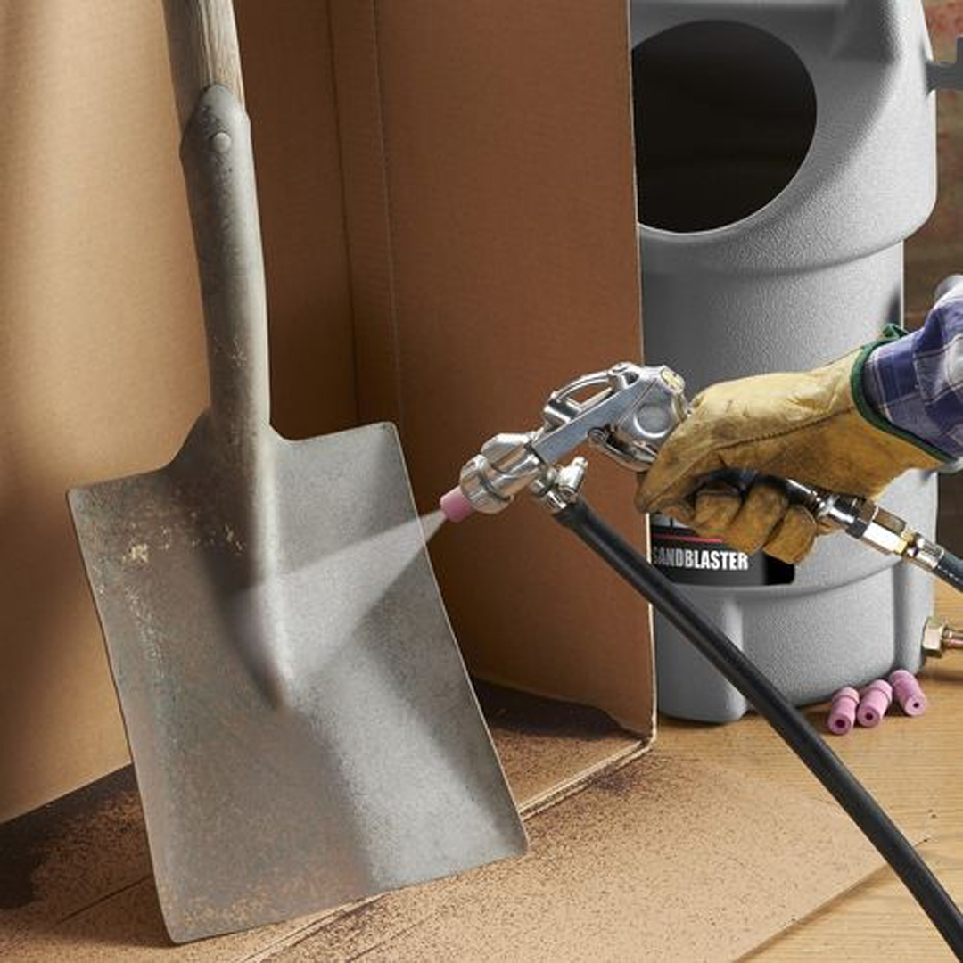 Ozito 23kg Portable Sandblaster Sand Blaster Gun Pressure Kit Paint Rust Removal