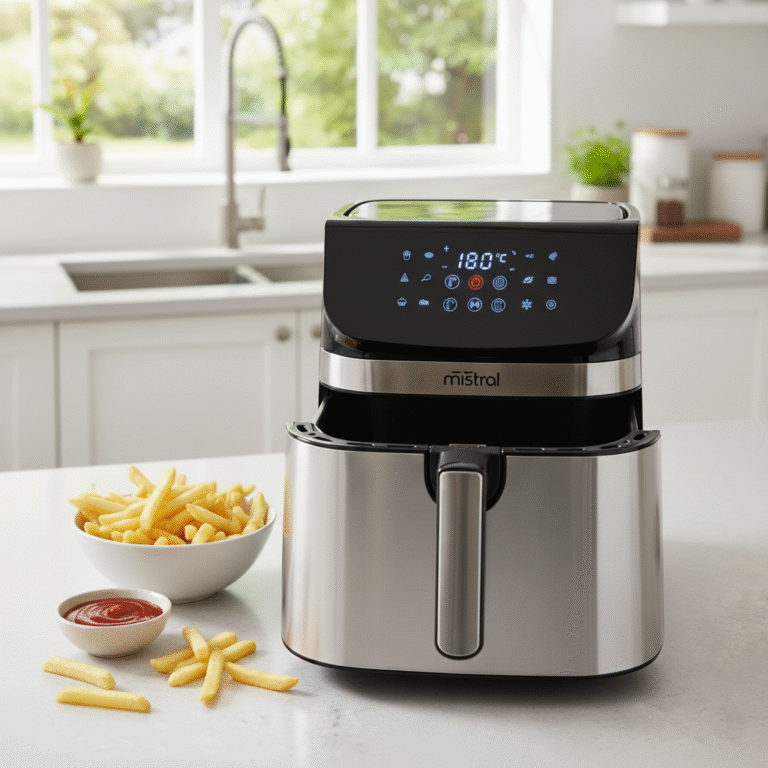 Mistral 10.3L Digital Air Fryer Multifunctional Non Stick Tray Stainless Steel