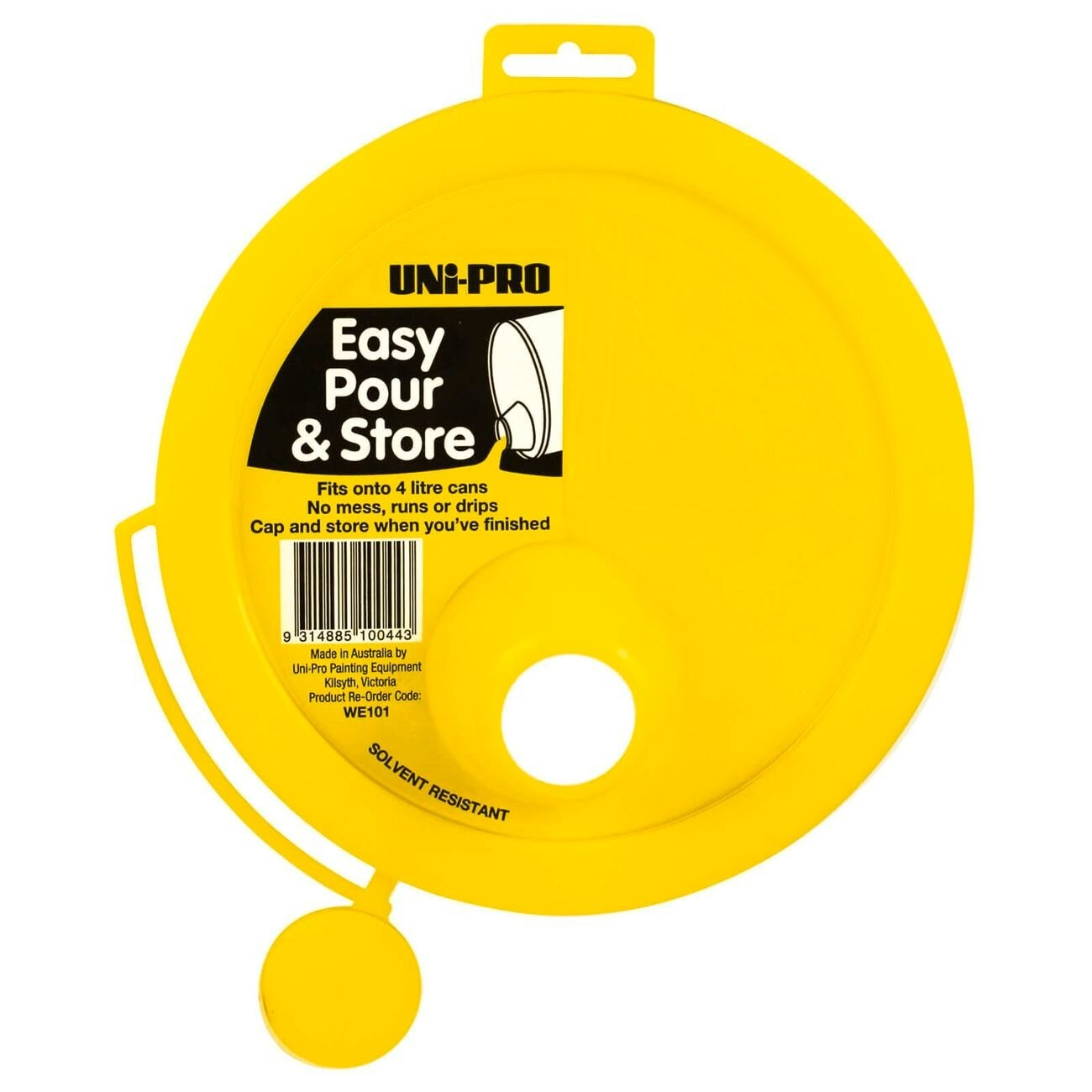 Uni-Pro 4L Paint Pourer Can Lid with Spout Painting Pouring Tool Mess Free DIY