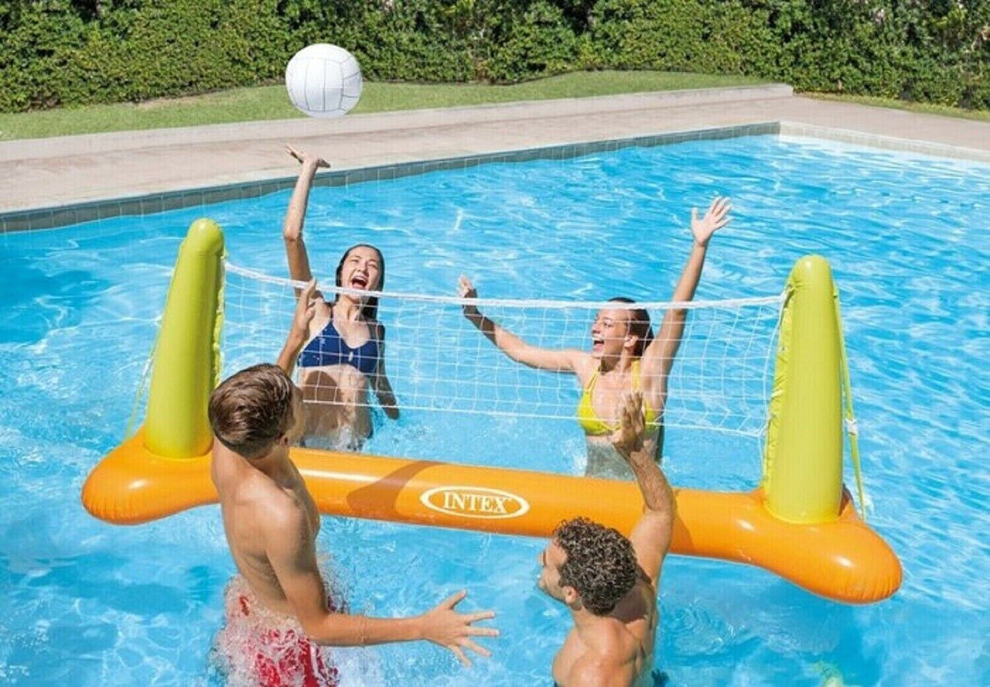 Intex Pool Volleyball Set Inflatable Floating Game Ball Net Swimming Pool Party