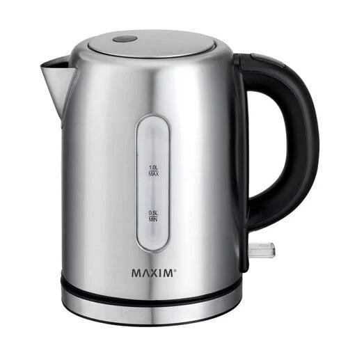 Maxim 1L Electric Cordless Kettle Stainless Steel Water Jug Heater Boiler 2200W
