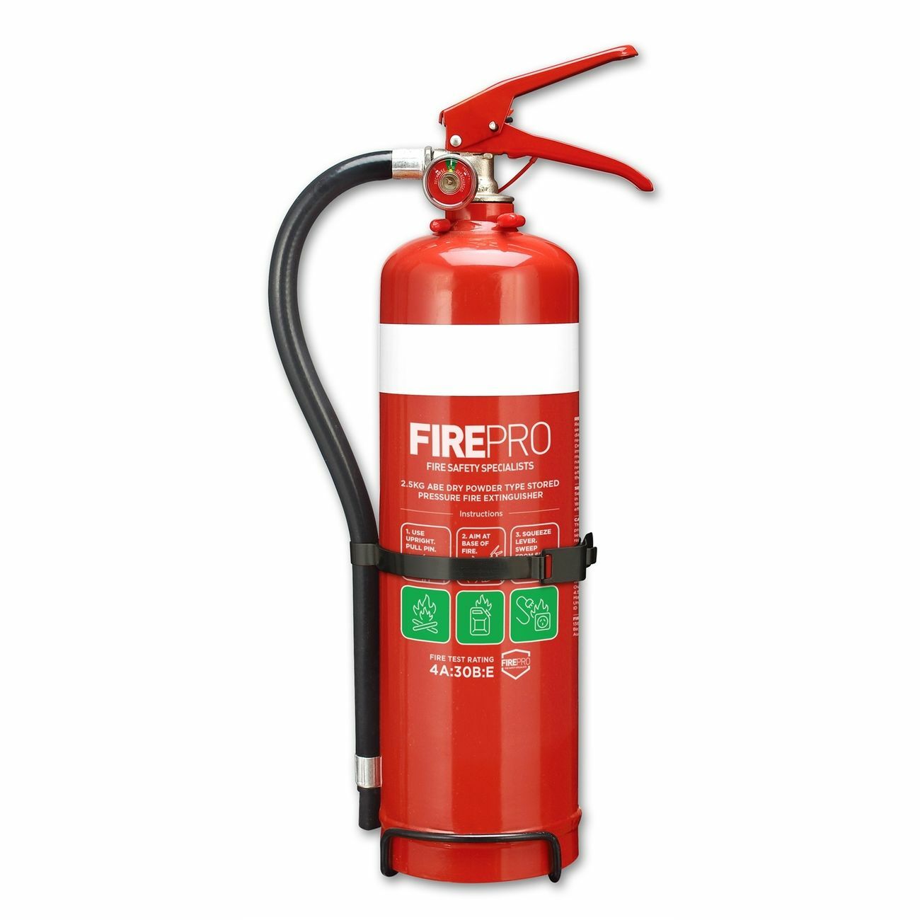 FirePro 2.5kg Fire Extinguisher Dry Powder Car Boat Home Caravan Pro W/ Bracket