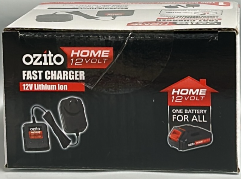 Ozito Home Battery Charger Fast Charging 12V Lithium Ion Range 1.5Ah Compact