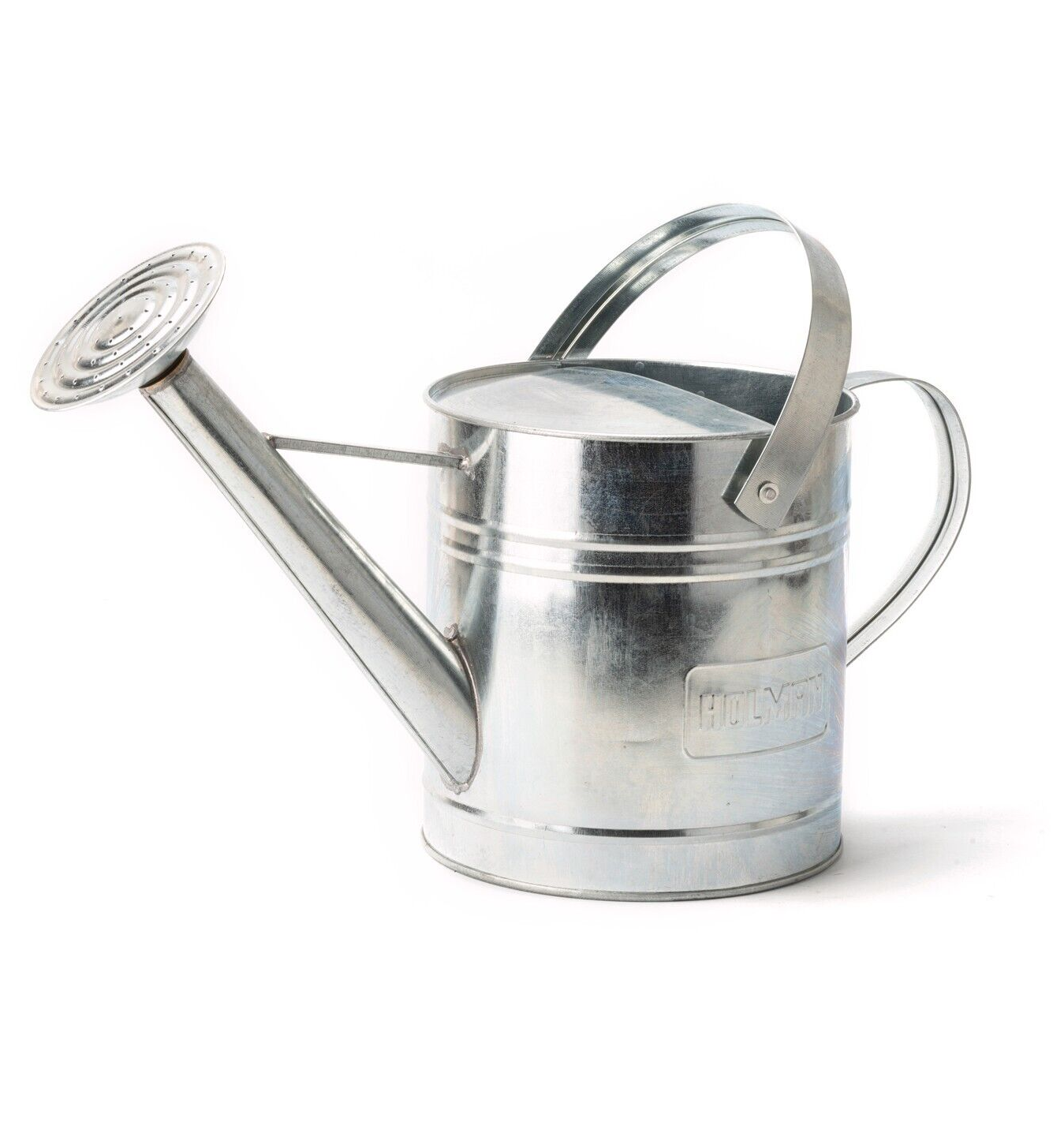 Holman 9L Watering Can Galvanised Metal Durable Robust Planting Gardening Tool