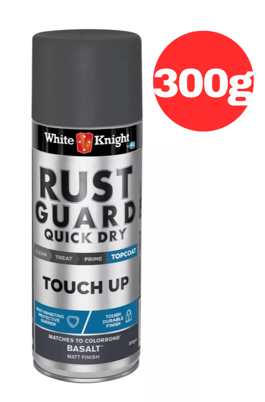 White Knight 300g Basalt Touch Up Spray Paint Quick Dry Topcoat Matt Finish