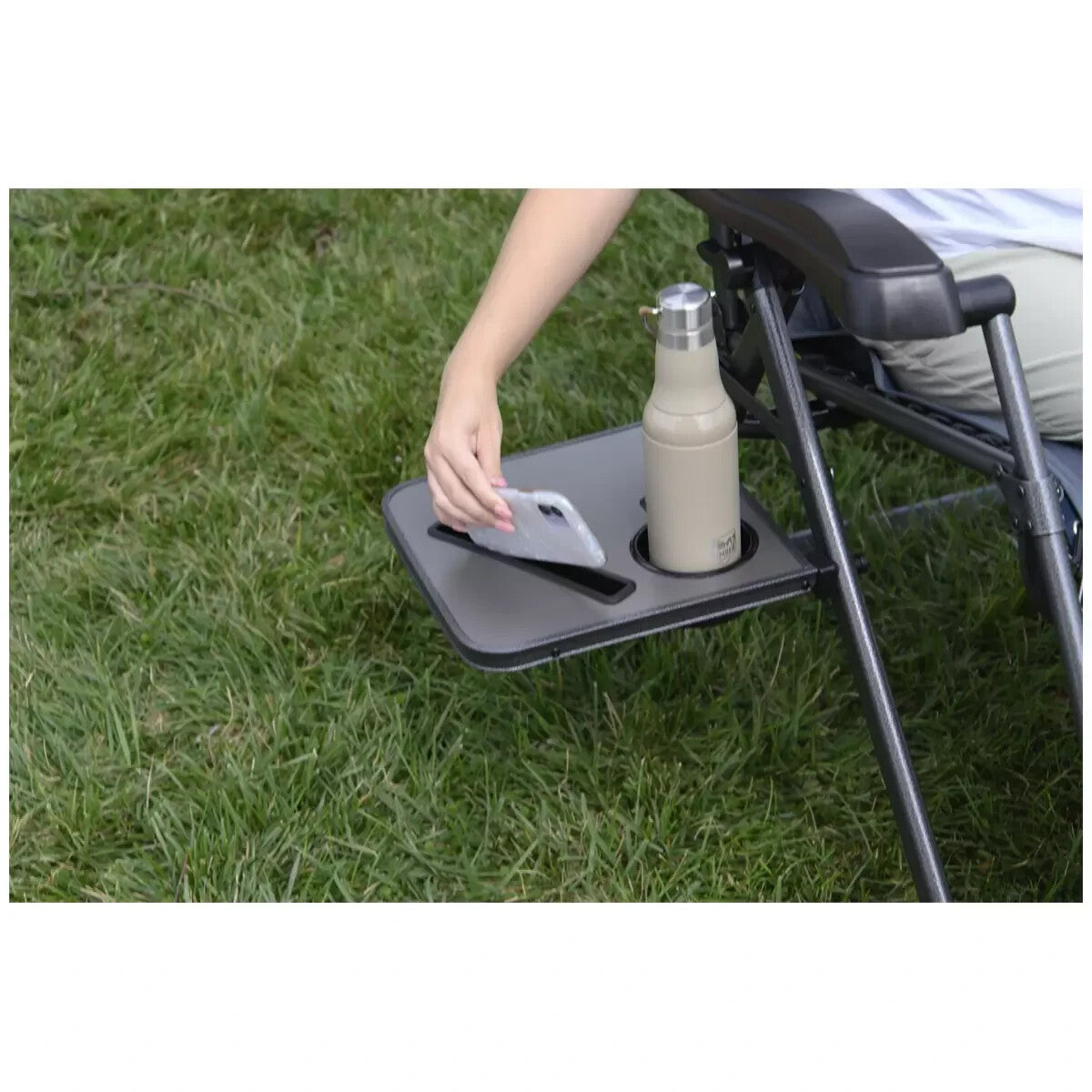 Timber Ridge Reclining Chair Directors Camping Outdoor Cup Holder Lounger Seat