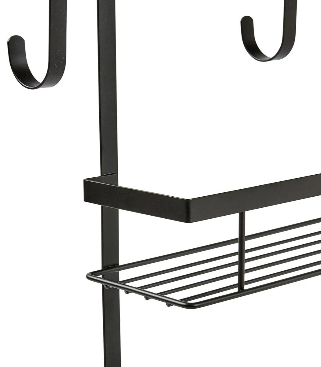 2 Tier Over Door Shower Caddy Bathroom Storage Rack Holder Organizer Shelf Bath