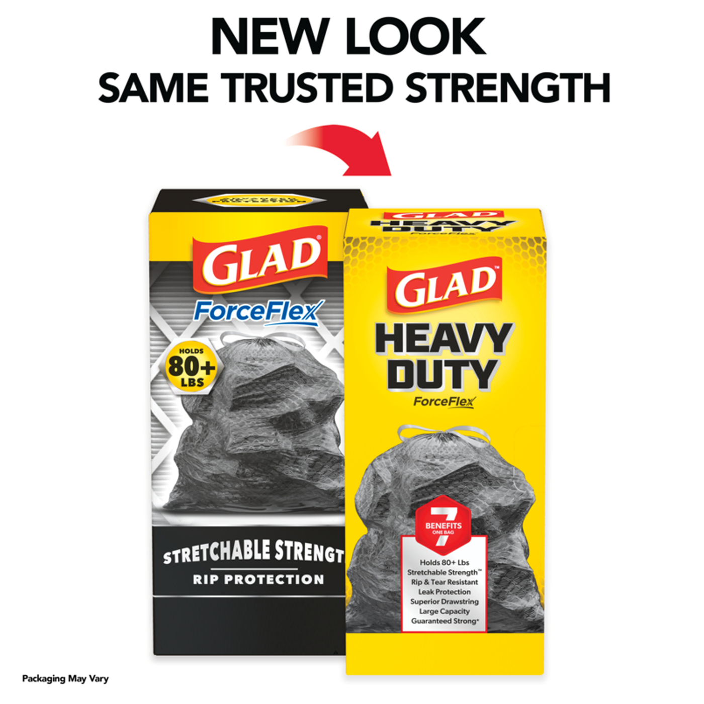 Glad Forceflex Trash Bags Heavy Duty Stretchable Large Rubbish Bag 25 Bags