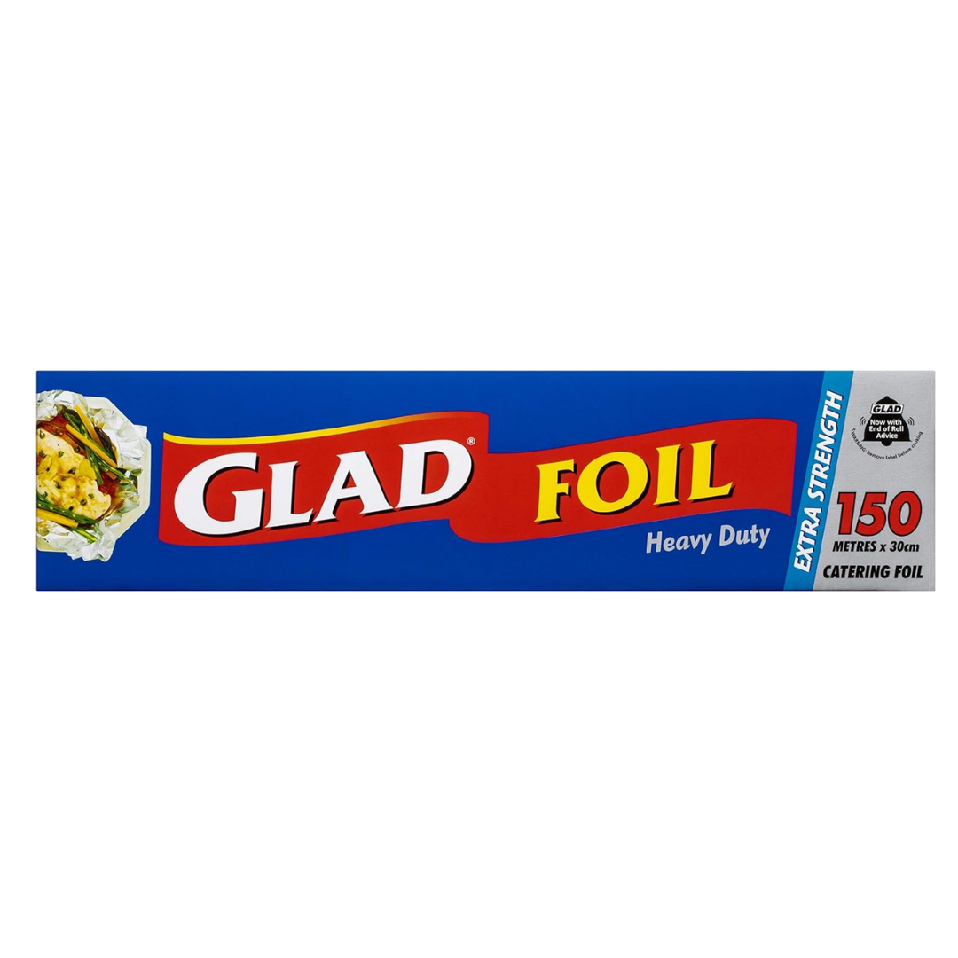 Glad Foil Sealing Wrap Food Wrapping Cover Heavy Duty Multipurpose 150M x 30cm