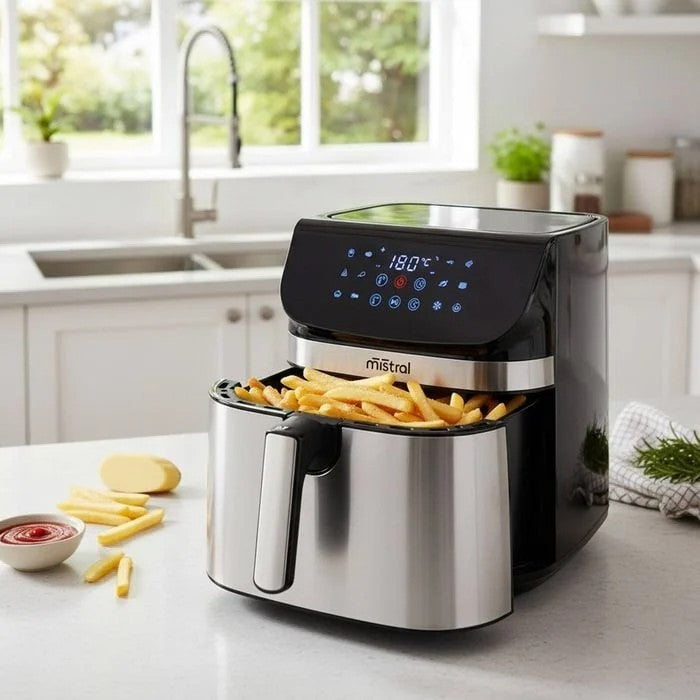 Mistral 10.3L Digital Air Fryer Multifunctional Non Stick Tray Stainless Steel