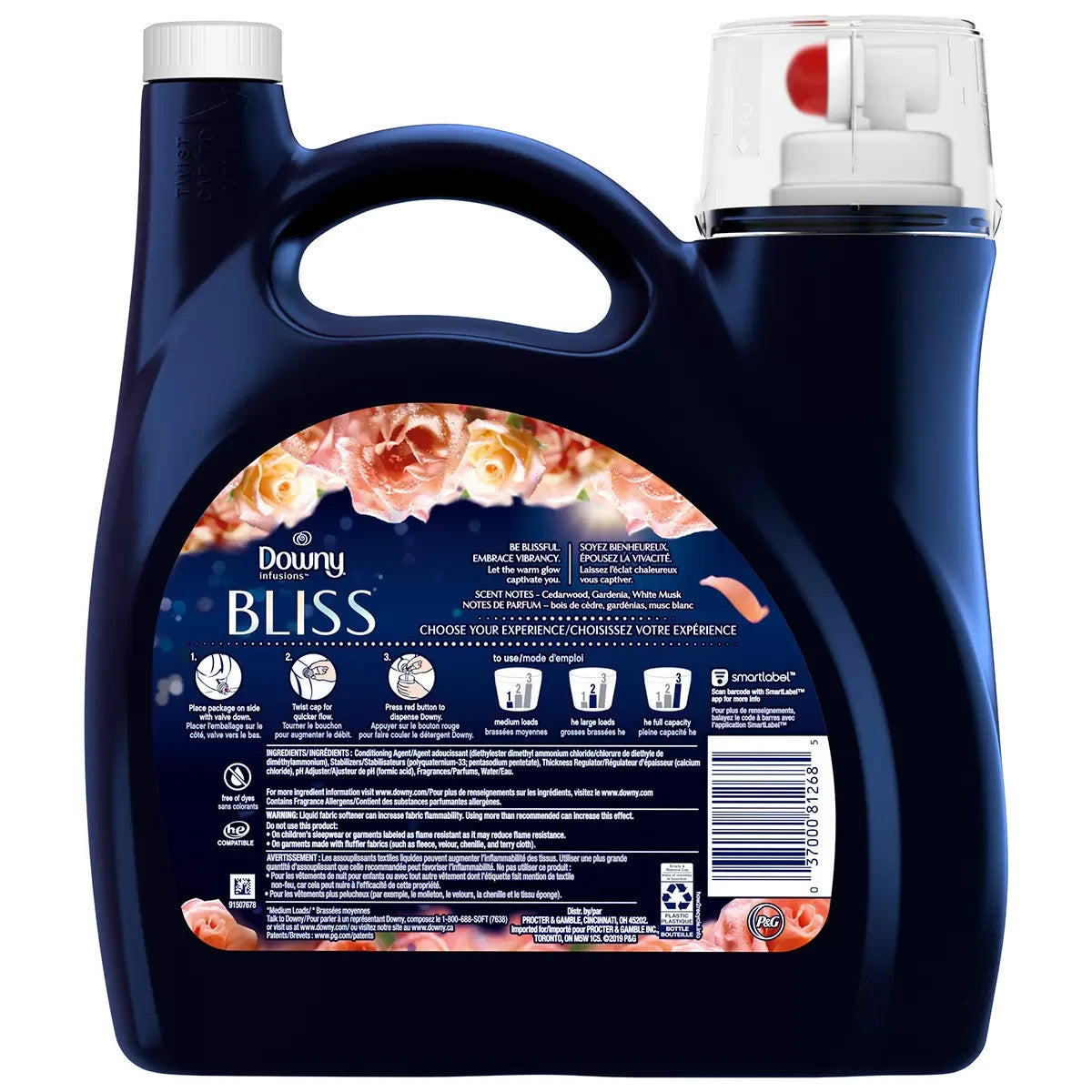 Downy Infusions Bliss Fabric Conditioner 3.4L Long Lasting Freshness - 170 Loads