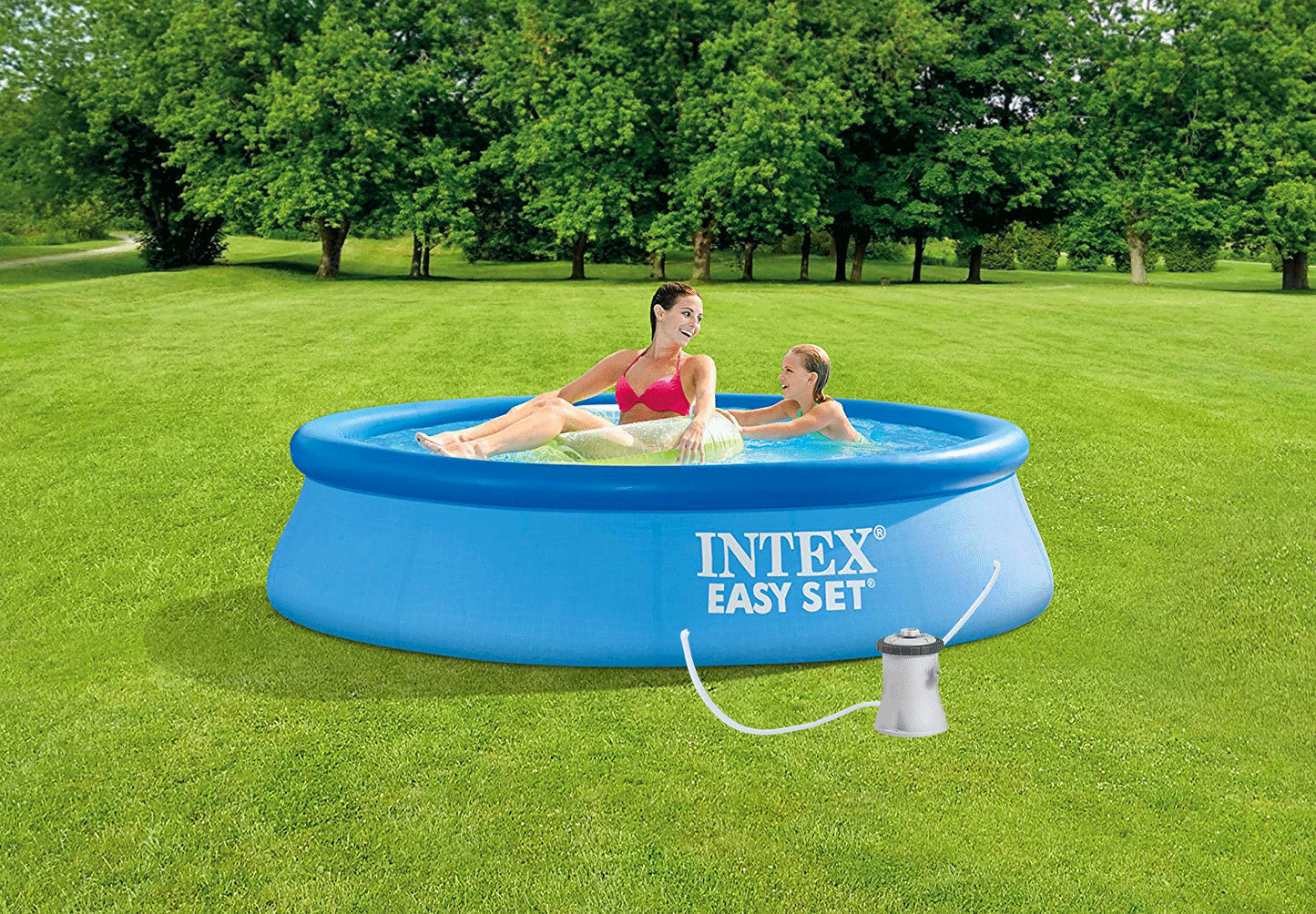 Intex Easy Set Pool Inflatable Swimming Above Ground with Filter Pump 10' X 24"